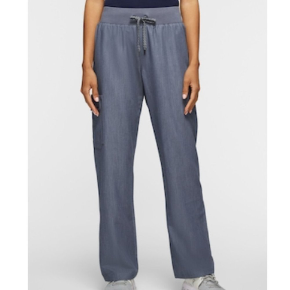 Women's Four Pocket Scrub Pant- Heather Navy LT (Tall)